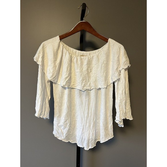 Blouse Litron Femme épaule Dénudée à Col Sequins - Blanc, Taille M, Occasion Très Bon état